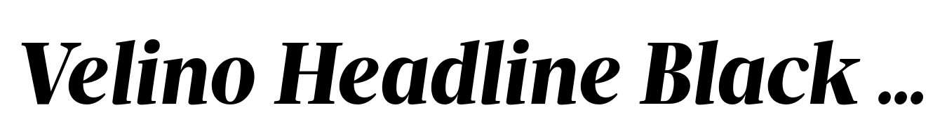 Velino Headline Black Italic